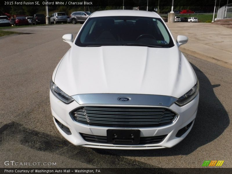 Oxford White / Charcoal Black 2015 Ford Fusion SE