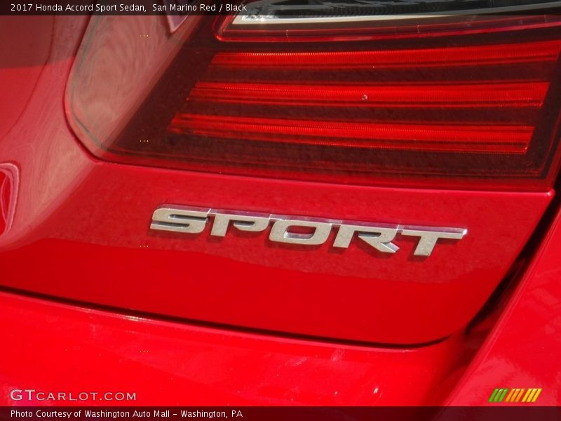 San Marino Red / Black 2017 Honda Accord Sport Sedan