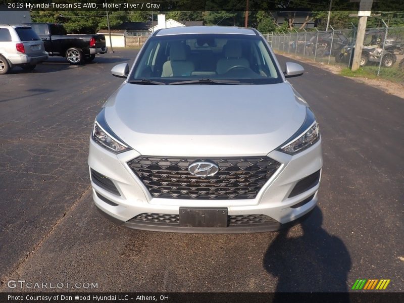 Molten Silver / Gray 2019 Hyundai Tucson SE AWD