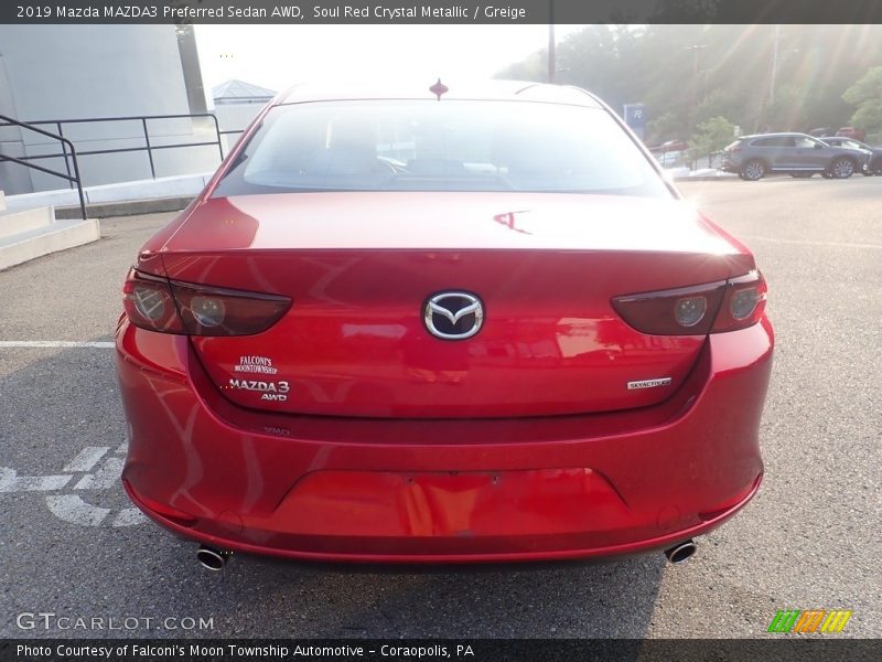 Soul Red Crystal Metallic / Greige 2019 Mazda MAZDA3 Preferred Sedan AWD