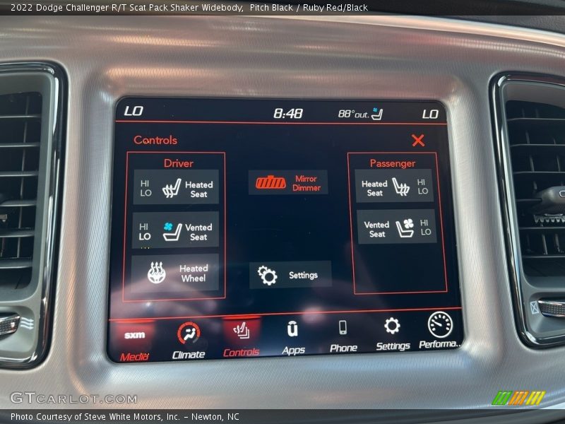 Controls of 2022 Challenger R/T Scat Pack Shaker Widebody