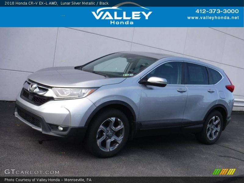 Lunar Silver Metallic / Black 2018 Honda CR-V EX-L AWD