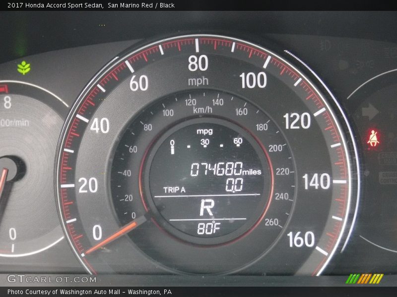 San Marino Red / Black 2017 Honda Accord Sport Sedan