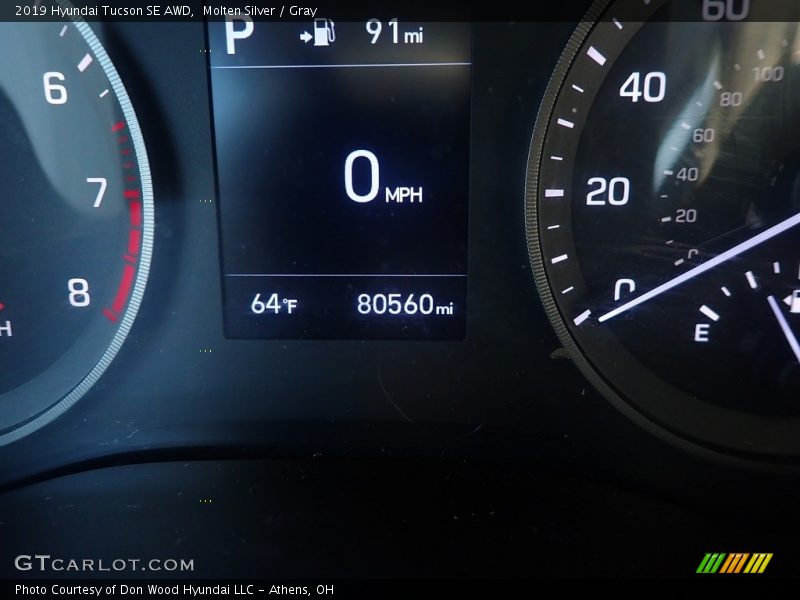Molten Silver / Gray 2019 Hyundai Tucson SE AWD