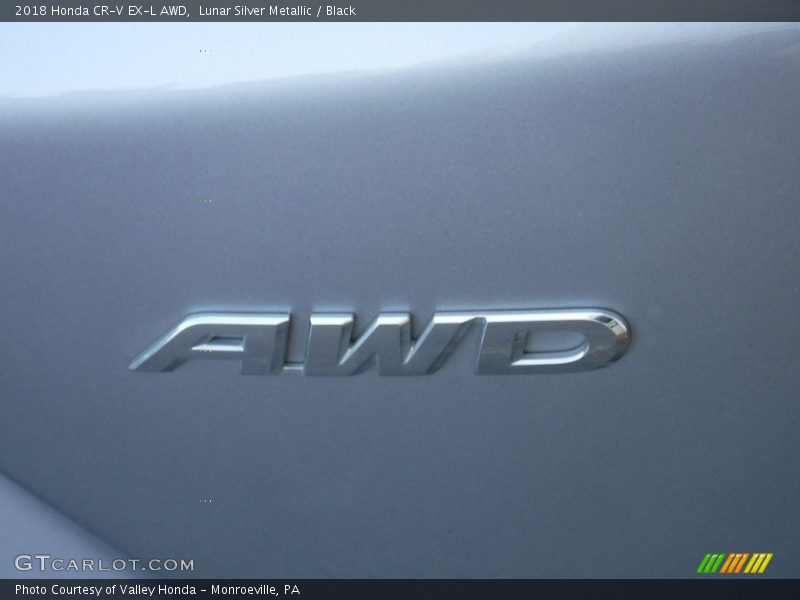 Lunar Silver Metallic / Black 2018 Honda CR-V EX-L AWD