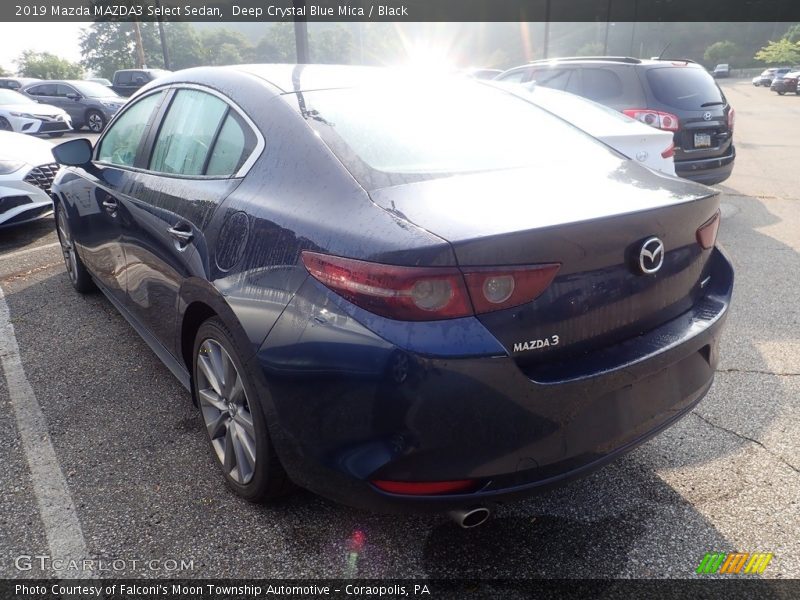 Deep Crystal Blue Mica / Black 2019 Mazda MAZDA3 Select Sedan
