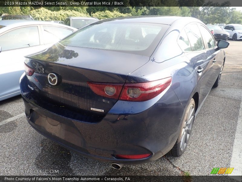 Deep Crystal Blue Mica / Black 2019 Mazda MAZDA3 Select Sedan