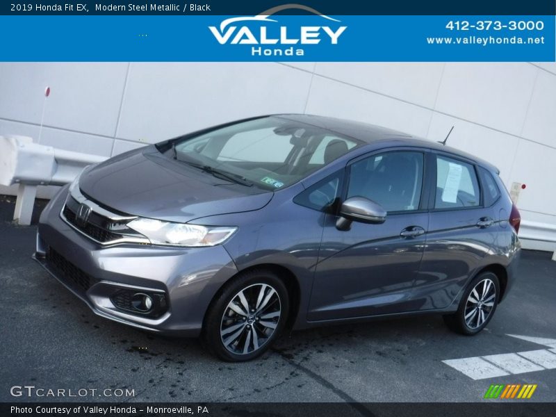 Modern Steel Metallic / Black 2019 Honda Fit EX