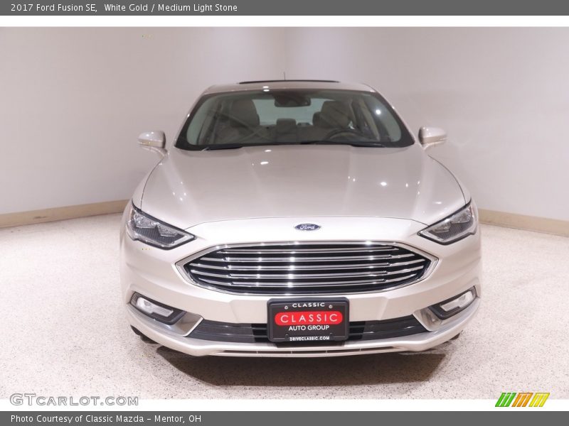 White Gold / Medium Light Stone 2017 Ford Fusion SE