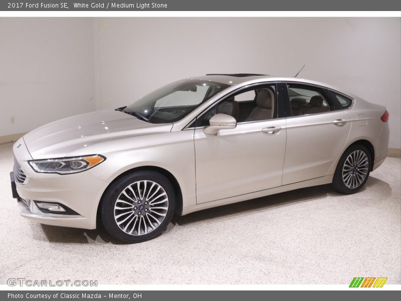 White Gold / Medium Light Stone 2017 Ford Fusion SE