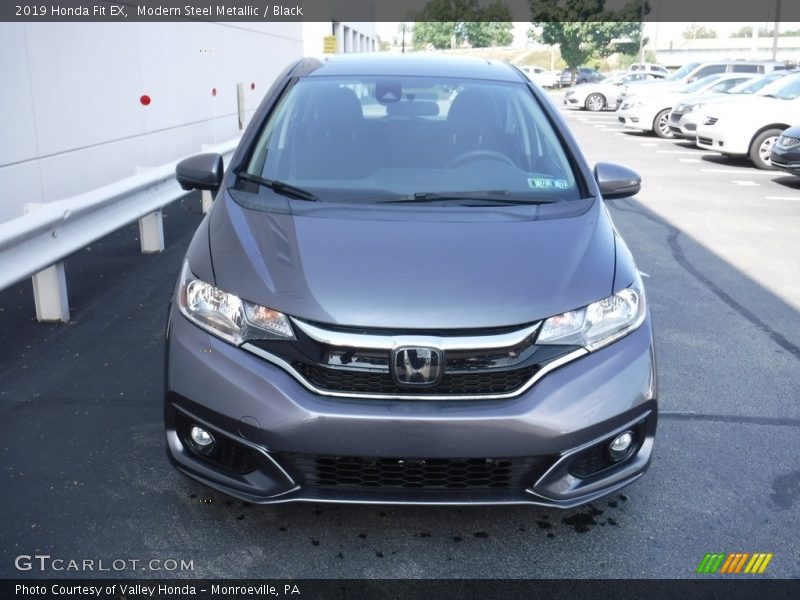 Modern Steel Metallic / Black 2019 Honda Fit EX