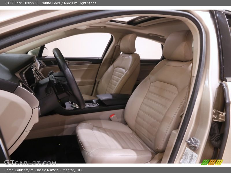 White Gold / Medium Light Stone 2017 Ford Fusion SE