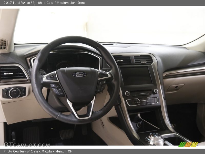 White Gold / Medium Light Stone 2017 Ford Fusion SE