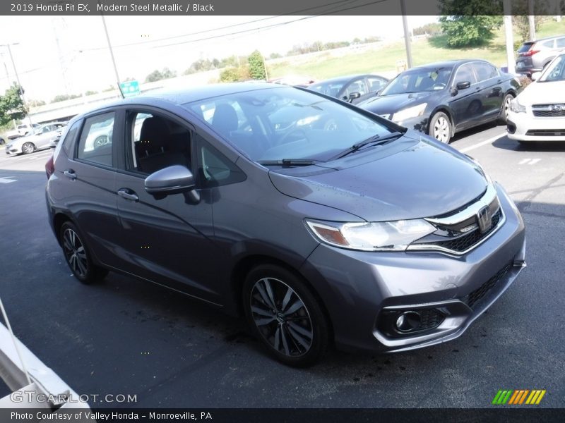 Modern Steel Metallic / Black 2019 Honda Fit EX