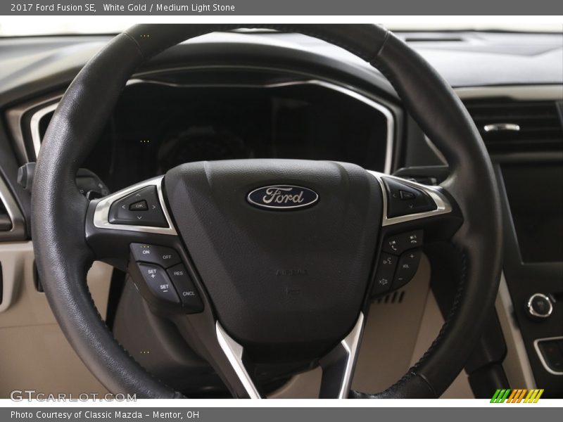 White Gold / Medium Light Stone 2017 Ford Fusion SE