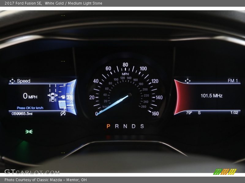 White Gold / Medium Light Stone 2017 Ford Fusion SE