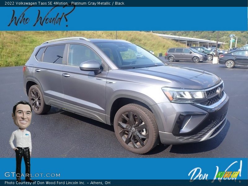 Platinum Gray Metallic / Black 2022 Volkswagen Taos SE 4Motion
