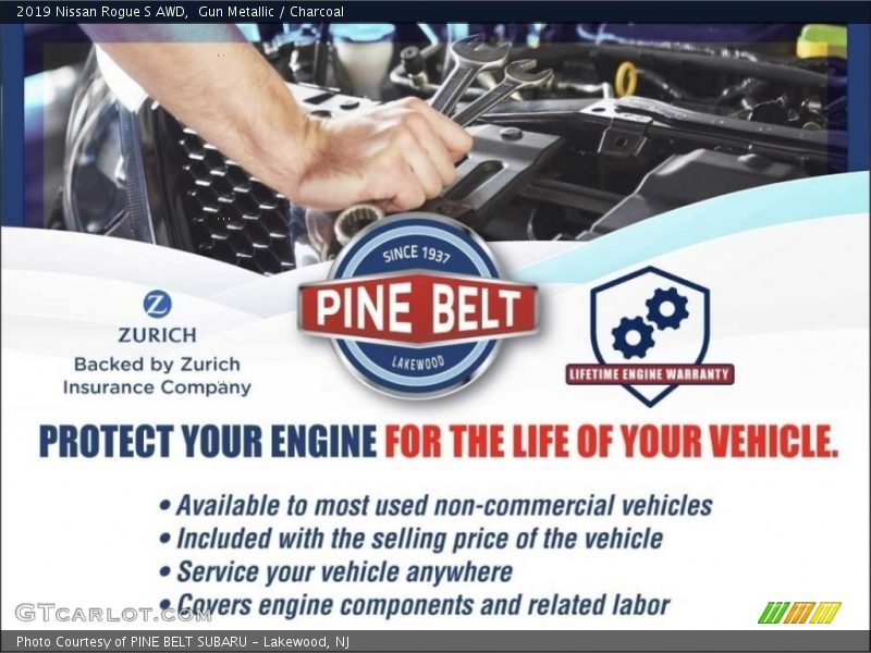 Gun Metallic / Charcoal 2019 Nissan Rogue S AWD