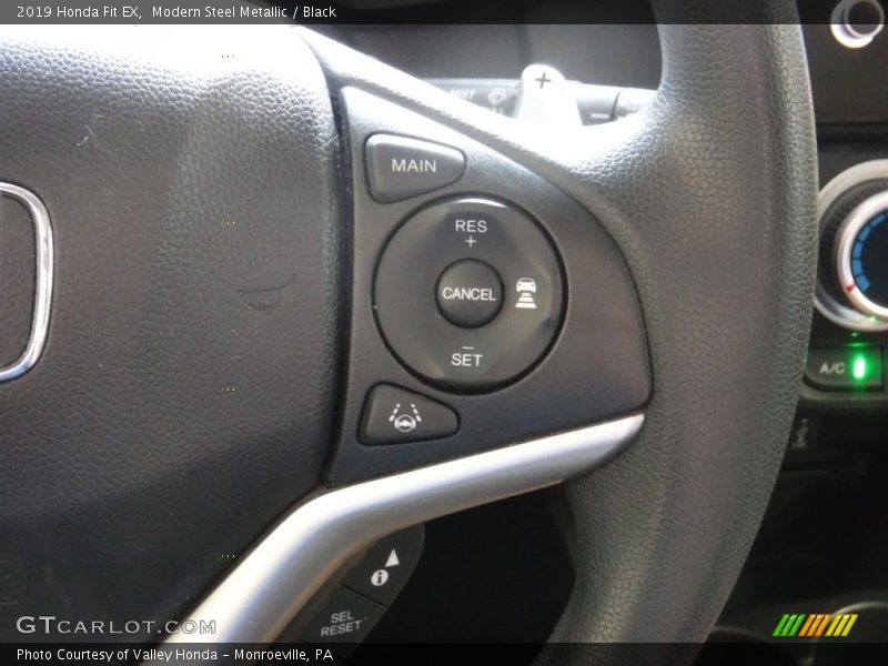 Modern Steel Metallic / Black 2019 Honda Fit EX