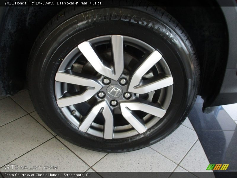 Deep Scarlet Pearl / Beige 2021 Honda Pilot EX-L AWD
