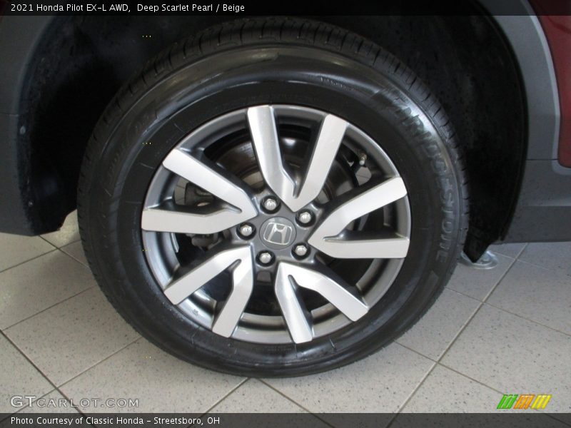 Deep Scarlet Pearl / Beige 2021 Honda Pilot EX-L AWD