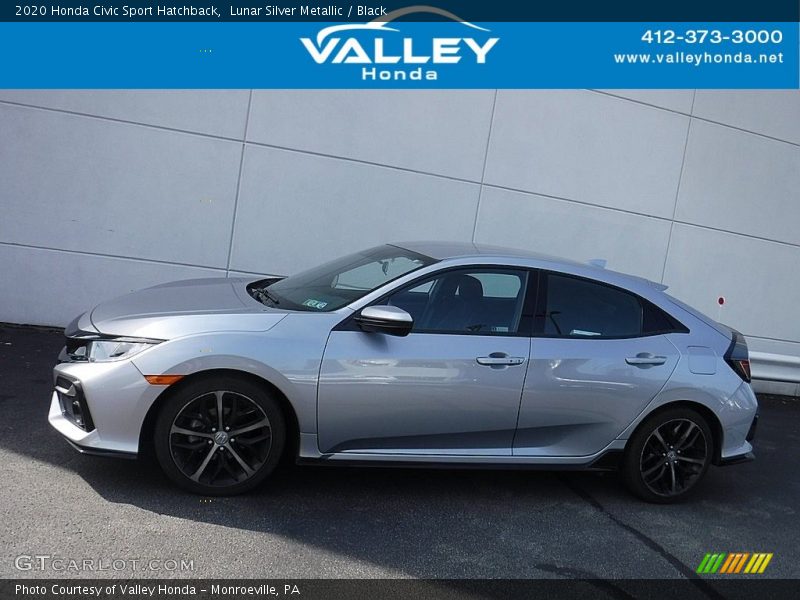 Lunar Silver Metallic / Black 2020 Honda Civic Sport Hatchback