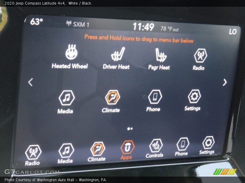 White / Black 2020 Jeep Compass Latitude 4x4