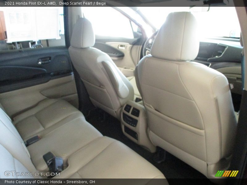 Deep Scarlet Pearl / Beige 2021 Honda Pilot EX-L AWD