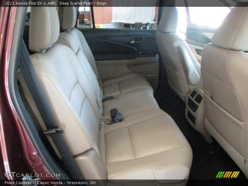 Deep Scarlet Pearl / Beige 2021 Honda Pilot EX-L AWD