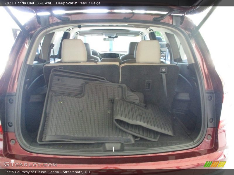 Deep Scarlet Pearl / Beige 2021 Honda Pilot EX-L AWD