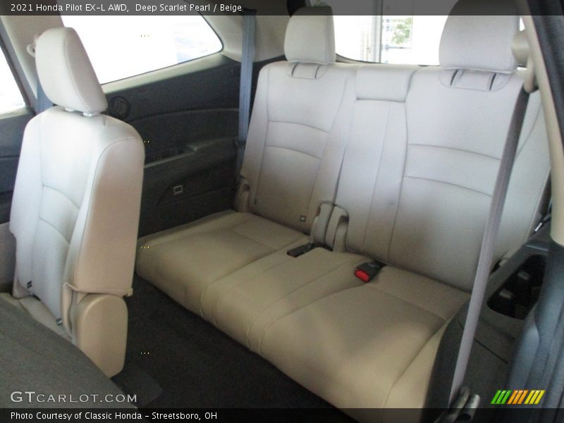 Deep Scarlet Pearl / Beige 2021 Honda Pilot EX-L AWD