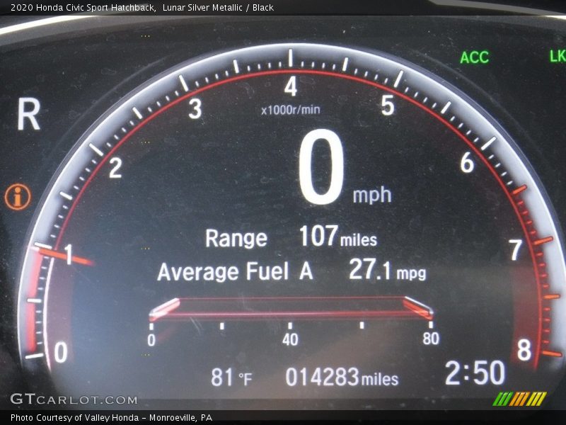 Lunar Silver Metallic / Black 2020 Honda Civic Sport Hatchback