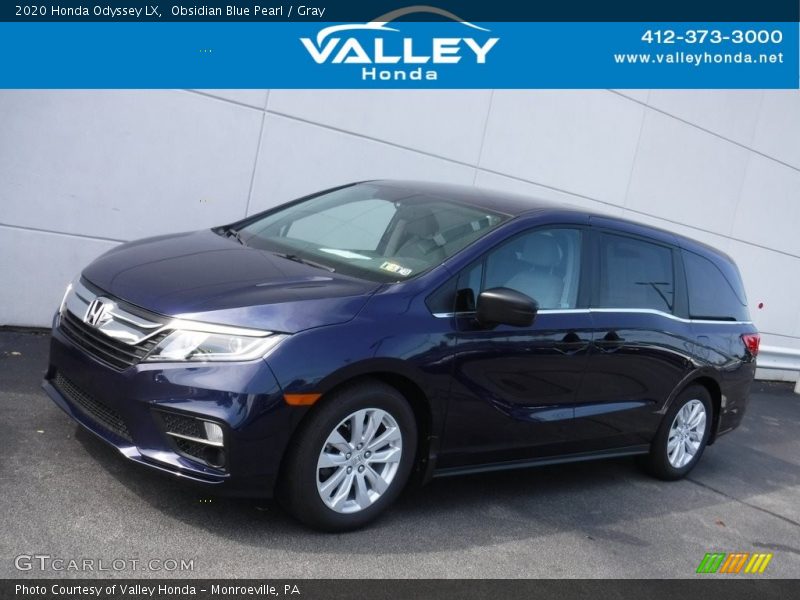 Obsidian Blue Pearl / Gray 2020 Honda Odyssey LX