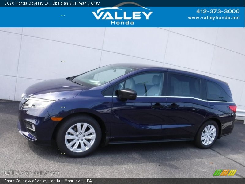 Obsidian Blue Pearl / Gray 2020 Honda Odyssey LX