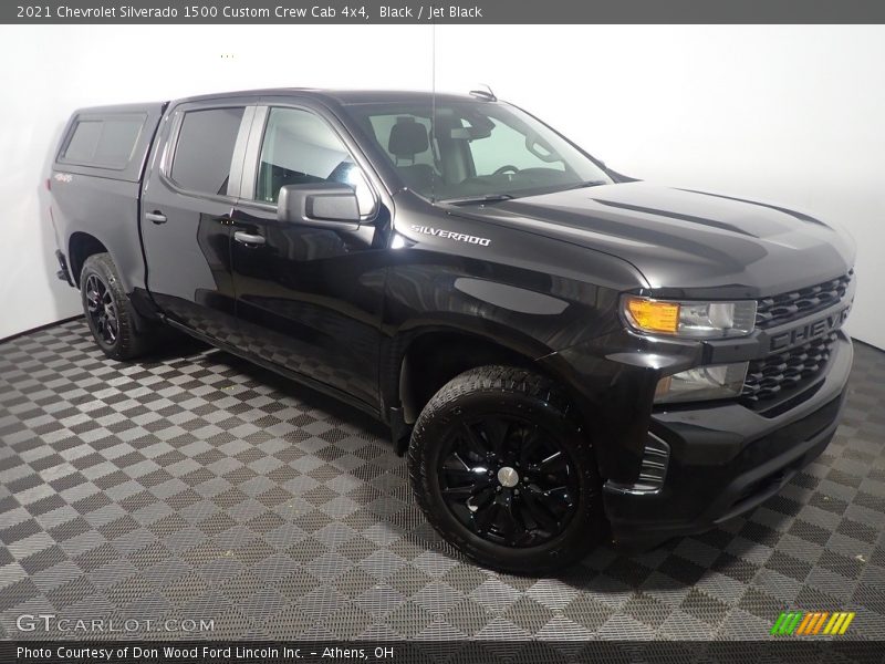 Black / Jet Black 2021 Chevrolet Silverado 1500 Custom Crew Cab 4x4