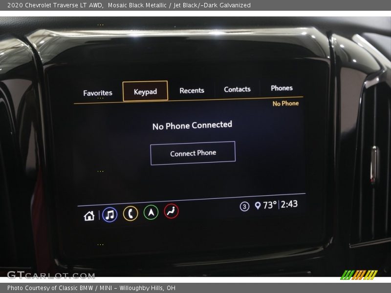 Mosaic Black Metallic / Jet Black/­Dark Galvanized 2020 Chevrolet Traverse LT AWD