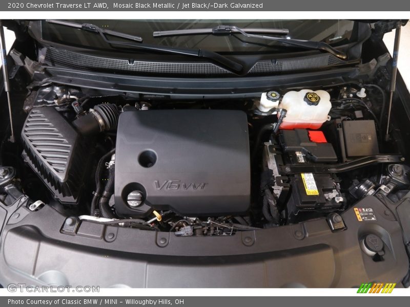 Mosaic Black Metallic / Jet Black/­Dark Galvanized 2020 Chevrolet Traverse LT AWD