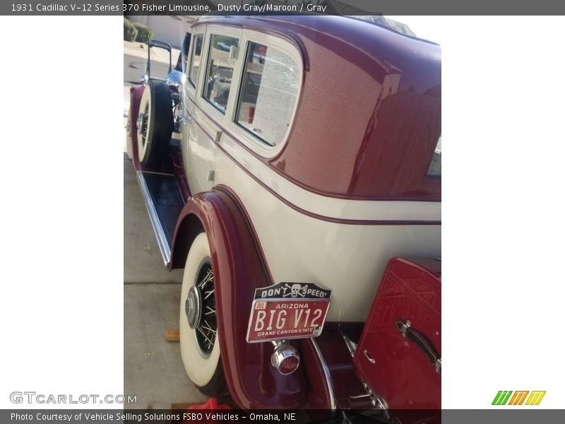 Dusty Gray/Maroon / Gray 1931 Cadillac V-12 Series 370 Fisher Limousine