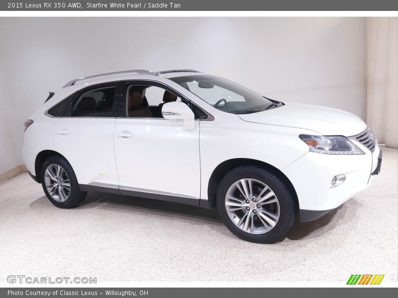 Starfire White Pearl / Saddle Tan 2015 Lexus RX 350 AWD
