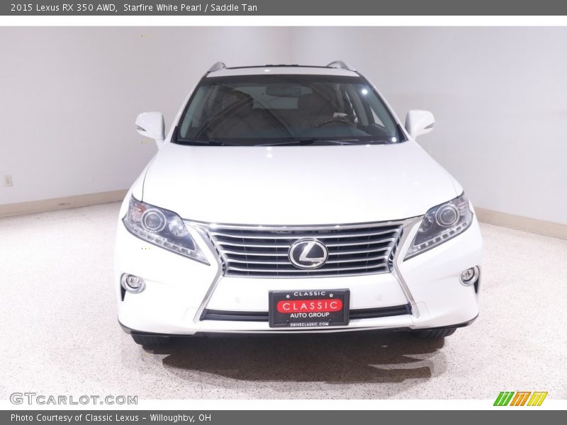 Starfire White Pearl / Saddle Tan 2015 Lexus RX 350 AWD