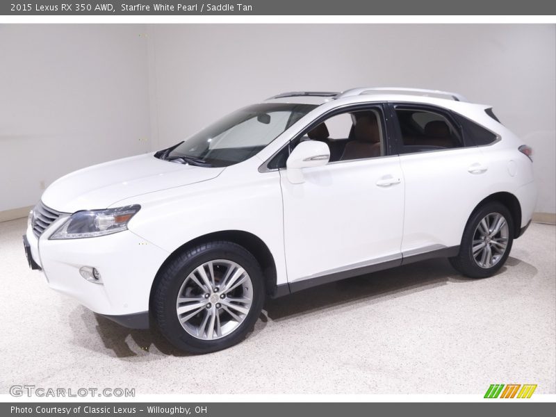 Starfire White Pearl / Saddle Tan 2015 Lexus RX 350 AWD