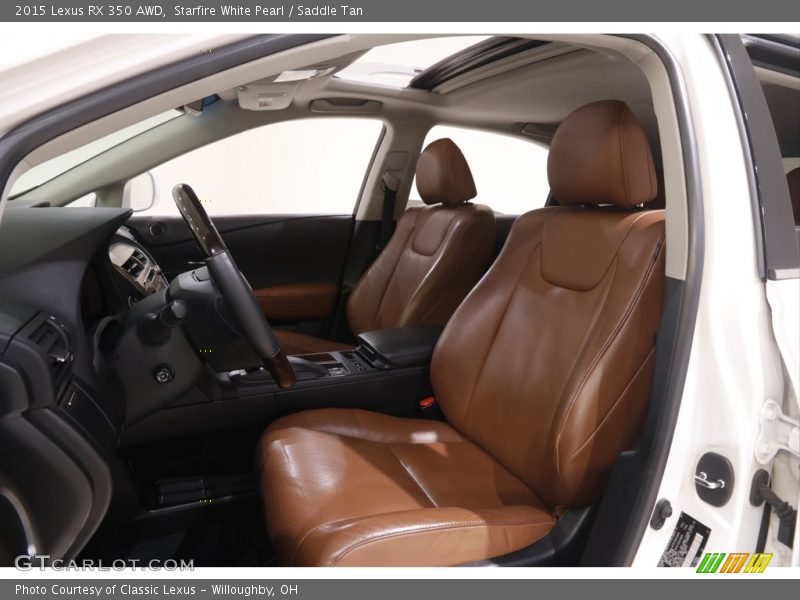 Starfire White Pearl / Saddle Tan 2015 Lexus RX 350 AWD