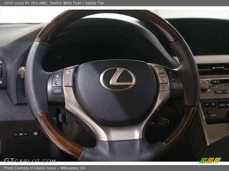 Starfire White Pearl / Saddle Tan 2015 Lexus RX 350 AWD
