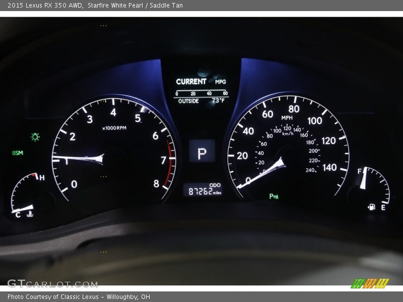 Starfire White Pearl / Saddle Tan 2015 Lexus RX 350 AWD