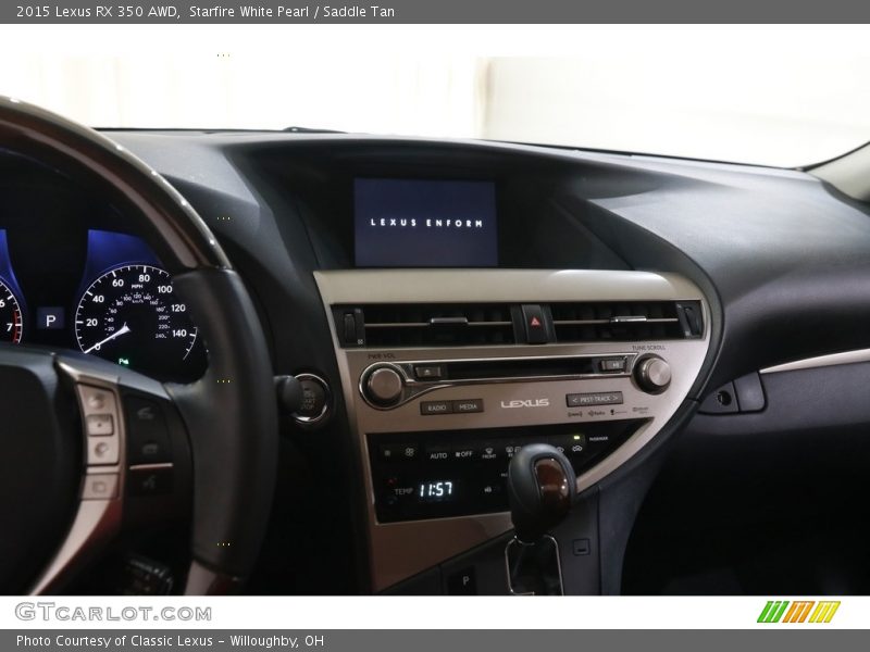 Starfire White Pearl / Saddle Tan 2015 Lexus RX 350 AWD