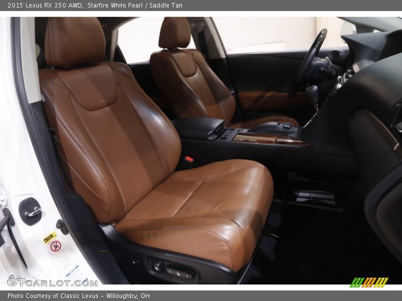 Starfire White Pearl / Saddle Tan 2015 Lexus RX 350 AWD