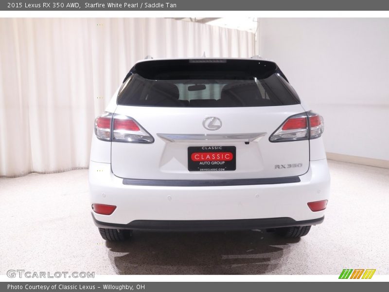 Starfire White Pearl / Saddle Tan 2015 Lexus RX 350 AWD