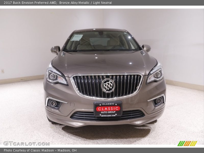 Bronze Alloy Metallic / Light Neutral 2017 Buick Envision Preferred AWD