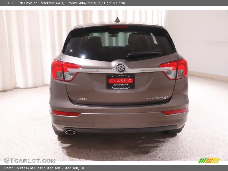 Bronze Alloy Metallic / Light Neutral 2017 Buick Envision Preferred AWD