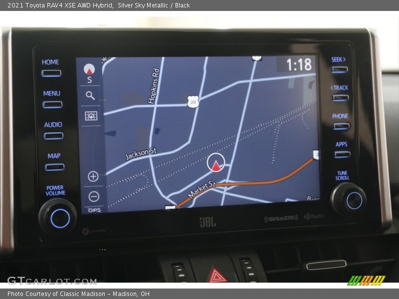 Navigation of 2021 RAV4 XSE AWD Hybrid